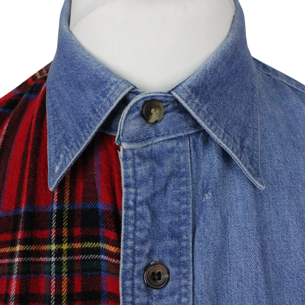 DENIM x FLANNEL Reworked Shirt | XL