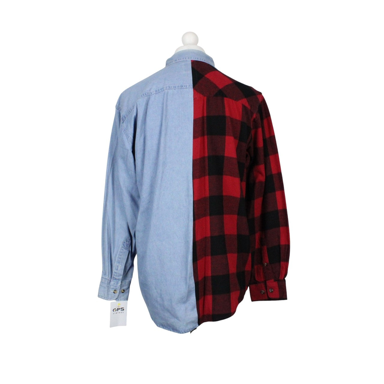 DENIM x FLANNEL Reworked Shirt | Large