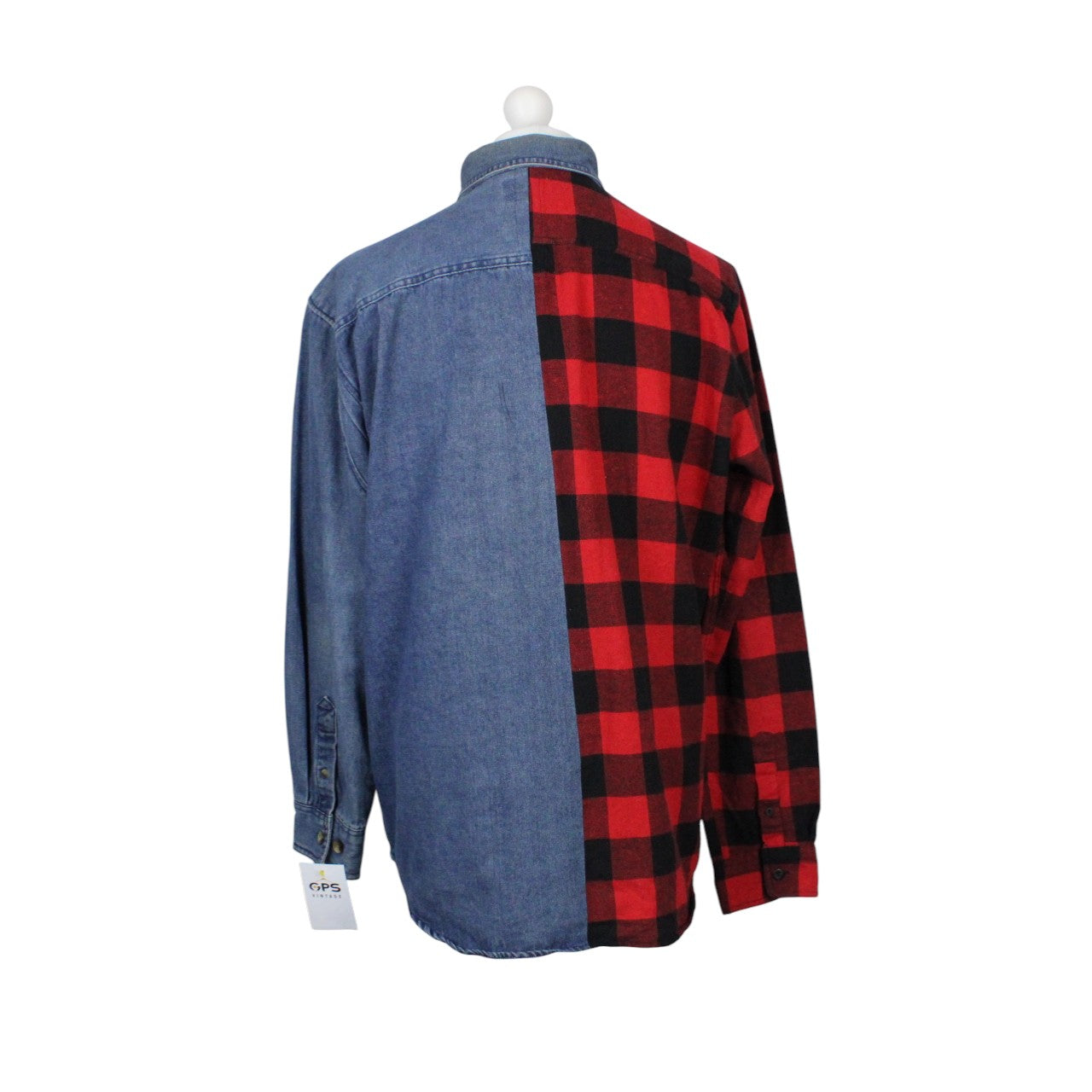 DENIM x FLANNEL Reworked Shirt | Large