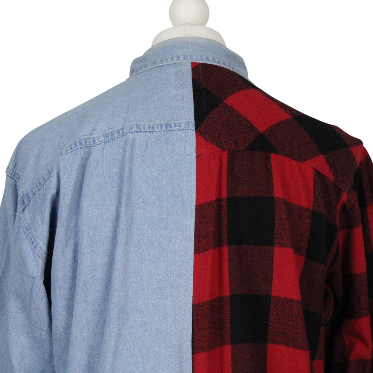 DENIM x FLANNEL Reworked Shirt | Large