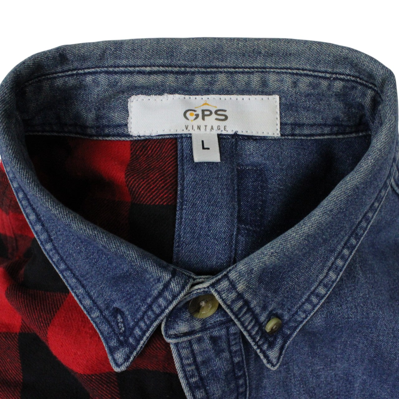 DENIM x FLANNEL Reworked Shirt | Large