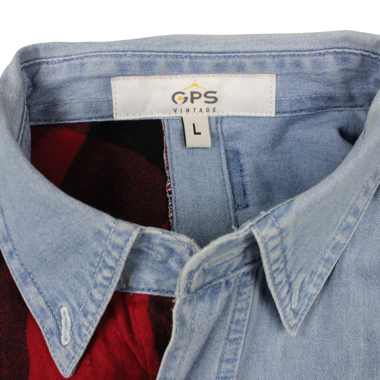 DENIM x FLANNEL Reworked Shirt | Large