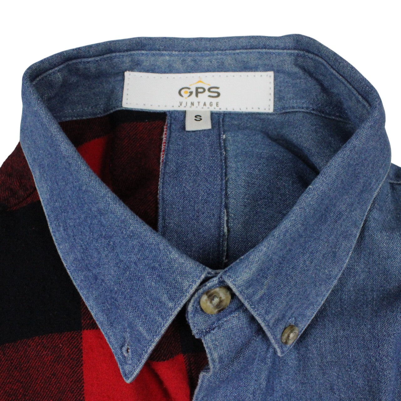 DENIM x FLANNEL Reworked Shirt | Small