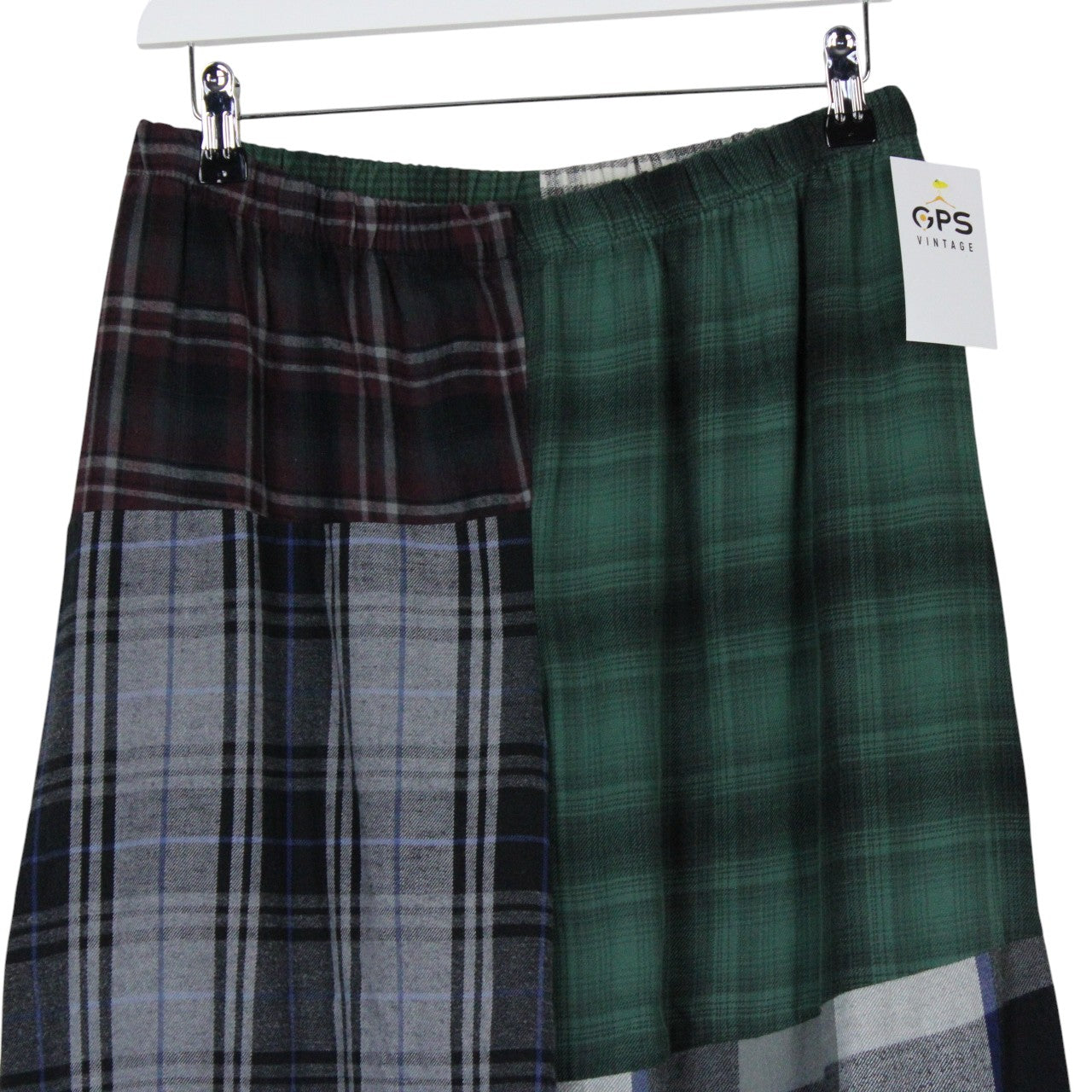 Womens Flannel Reworked Joggers Multicolour | M/L