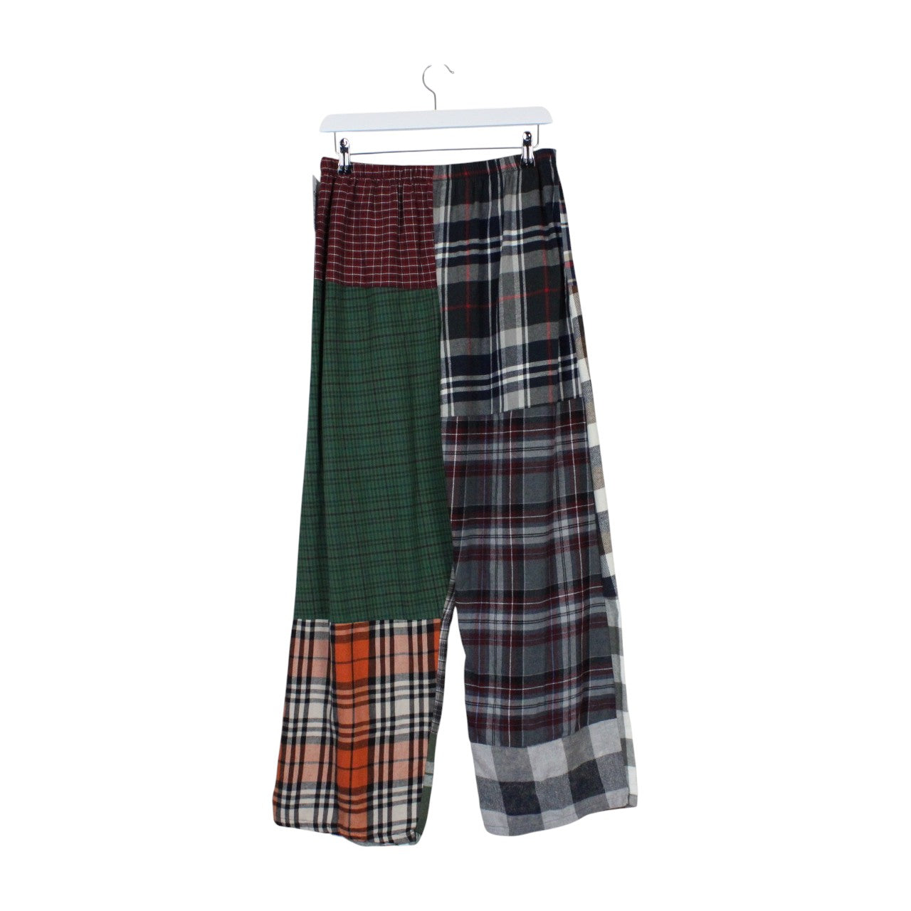 Womens Flannel Reworked Joggers Multicolour | M/L