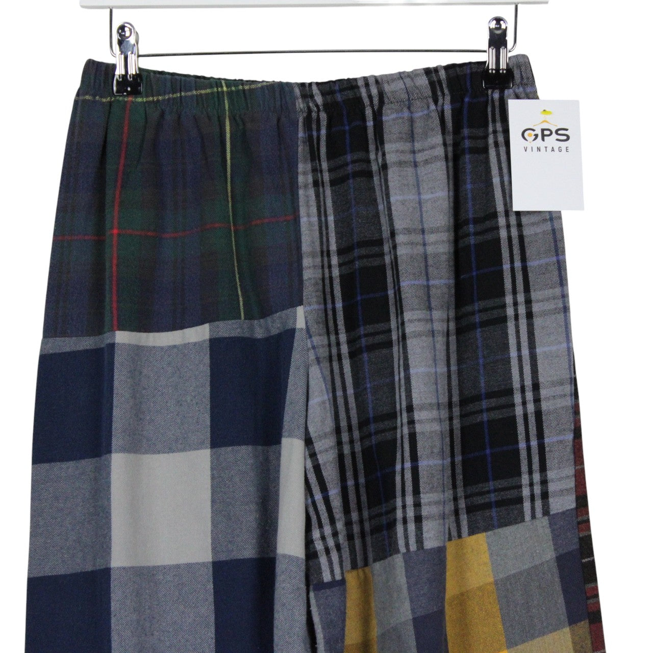 Womens Flannel Reworked Joggers Multicolour | M/L