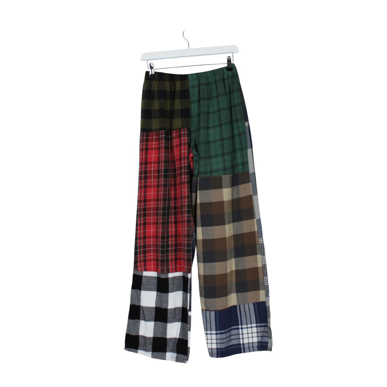 Womens Flannel Reworked Joggers Multicolour | M/L