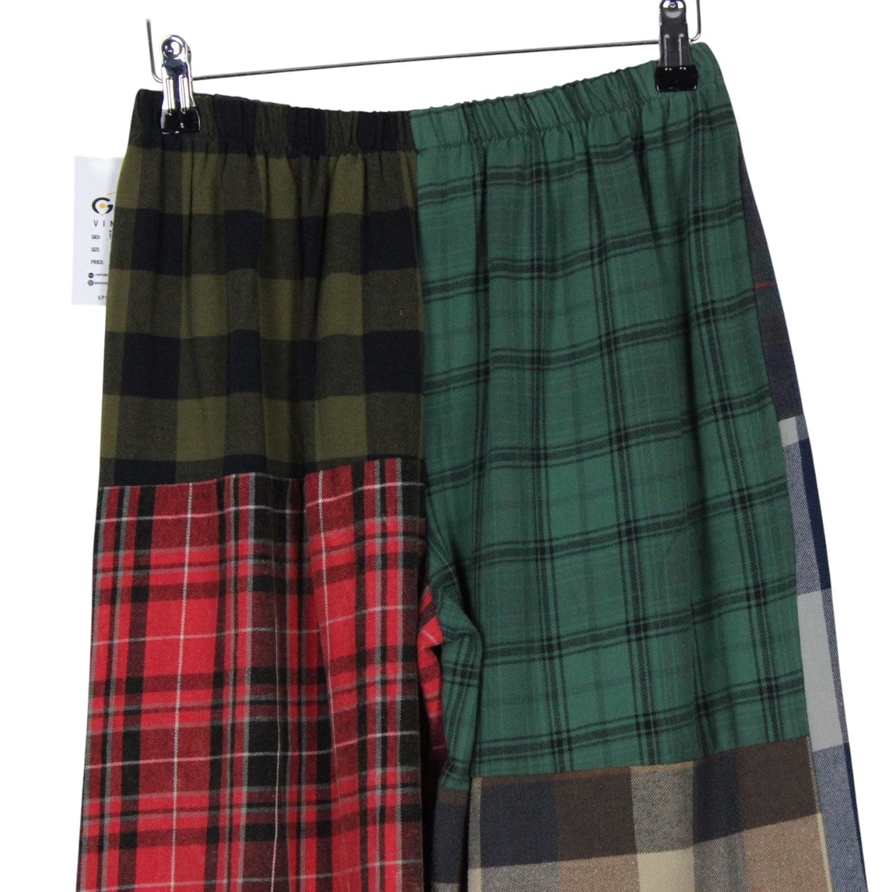 Womens Flannel Reworked Joggers Multicolour | M/L