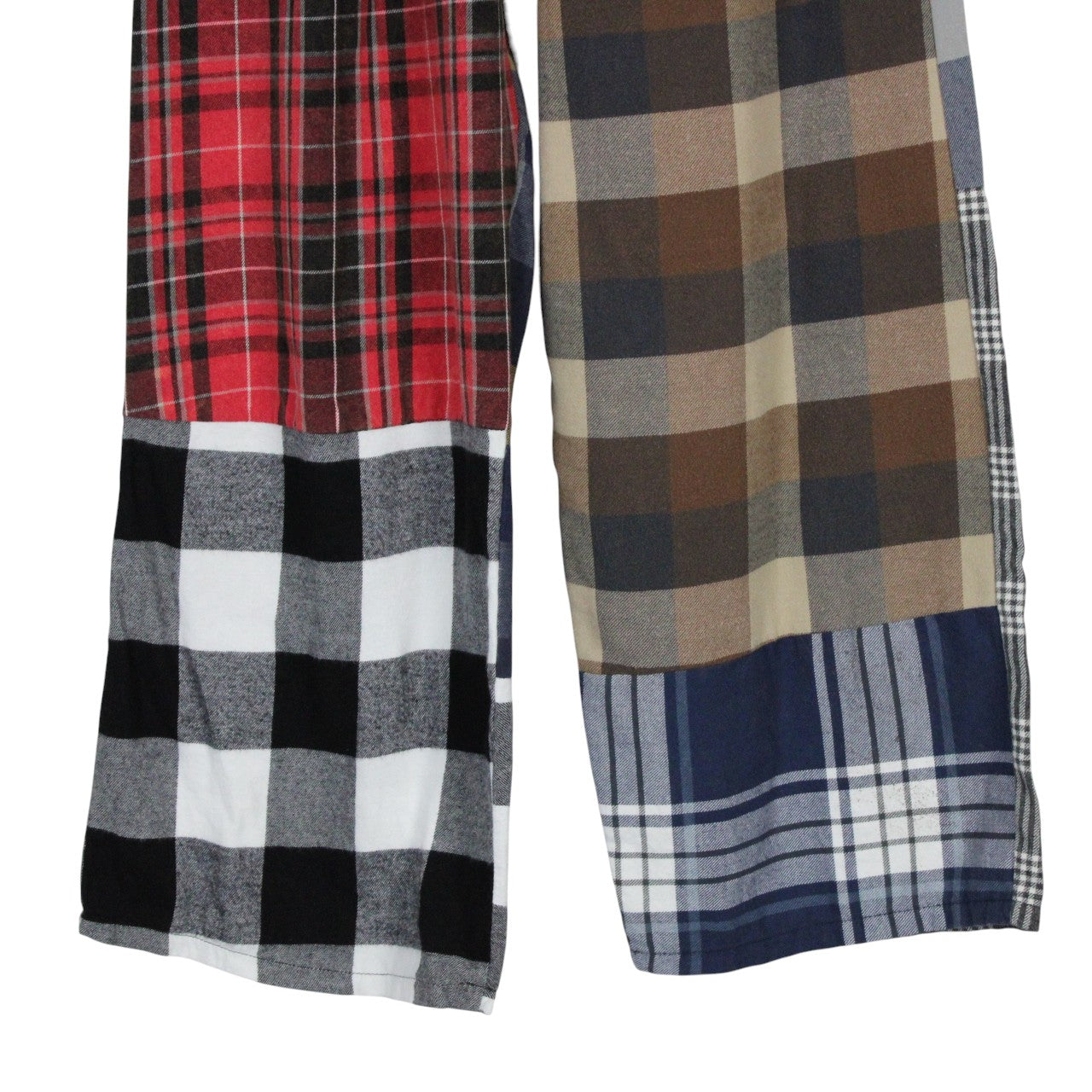 Womens Flannel Reworked Joggers Multicolour | M/L