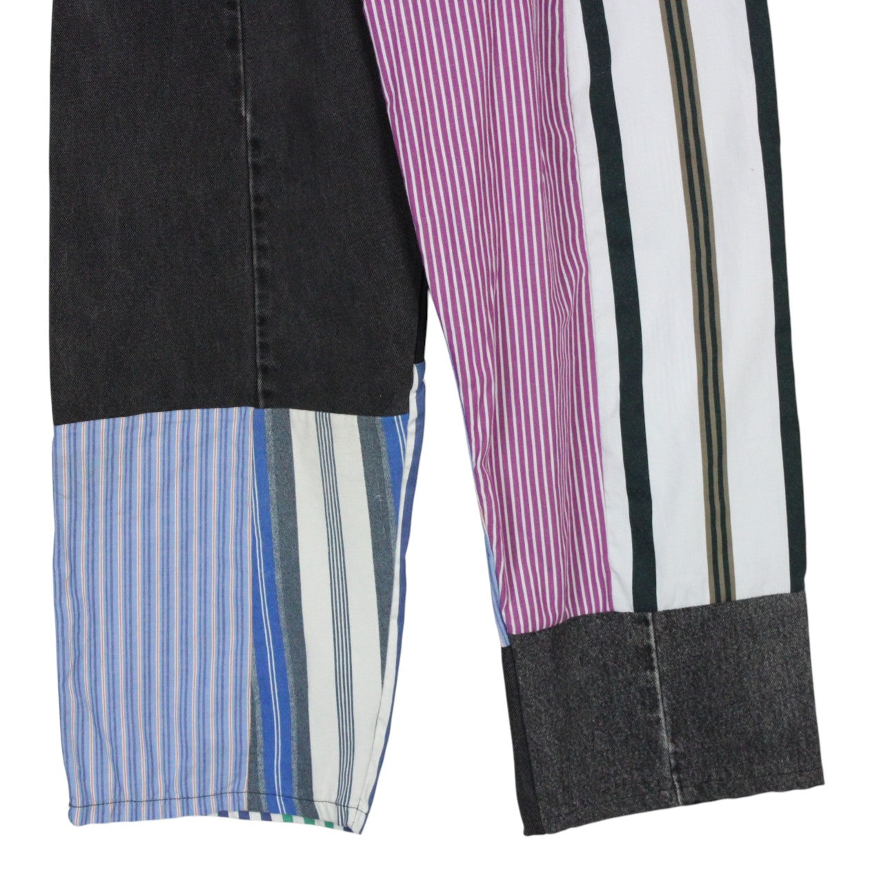 DENIM x STRIPED Reworked Trousers | S/M