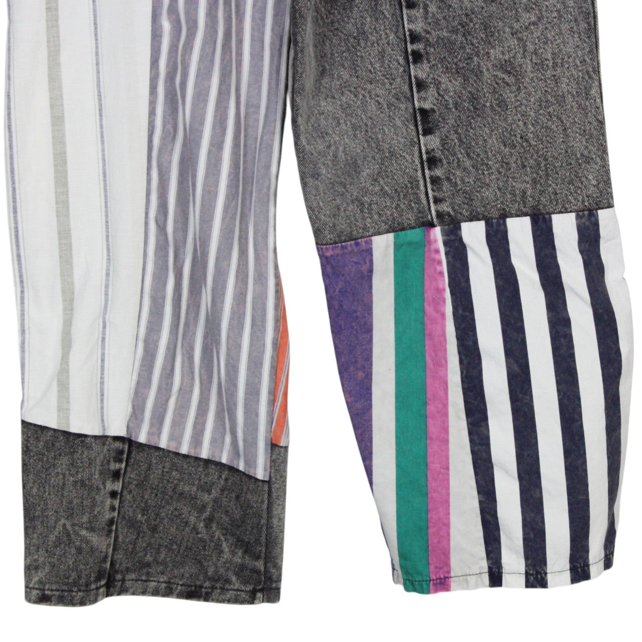 DENIM x STRIPED Reworked Trousers | S/M