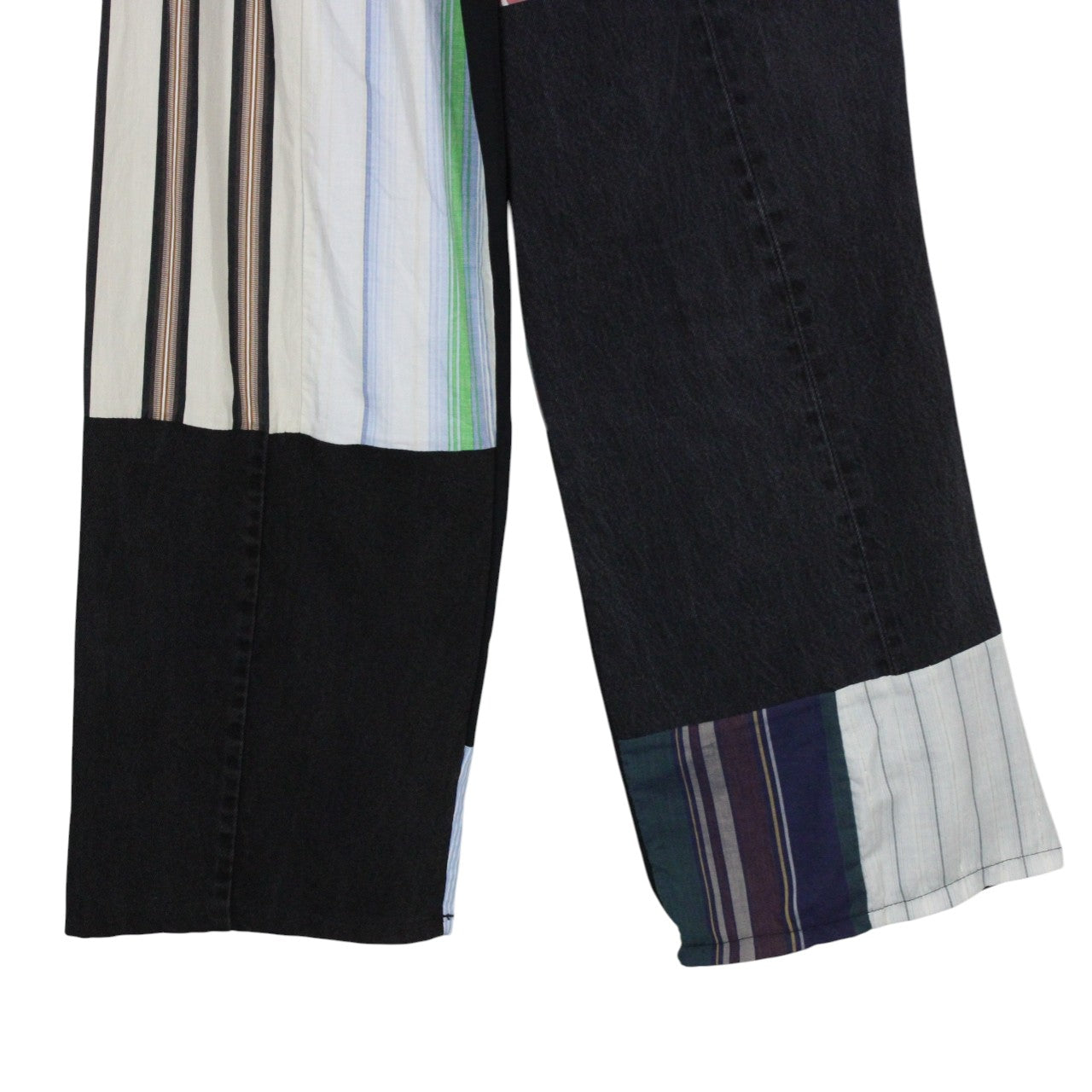 DENIM x STRIPED Reworked Trousers | M/L