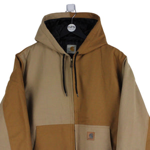 CARHARTT Hooded Jacket Reworked Beige & Tan