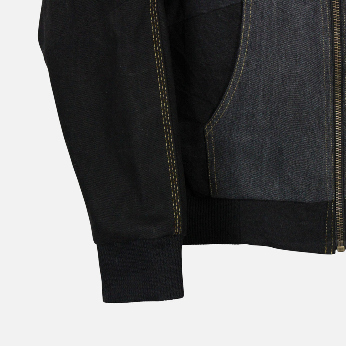 Denim Hooded Jacket | Black