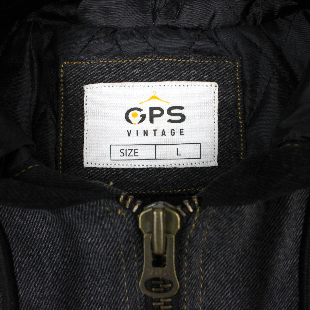 Denim Hooded Jacket | Black