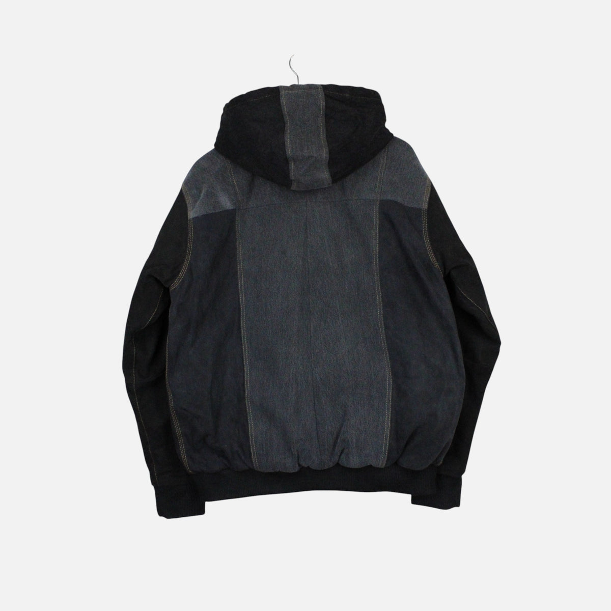 Denim Hooded Jacket | Black
