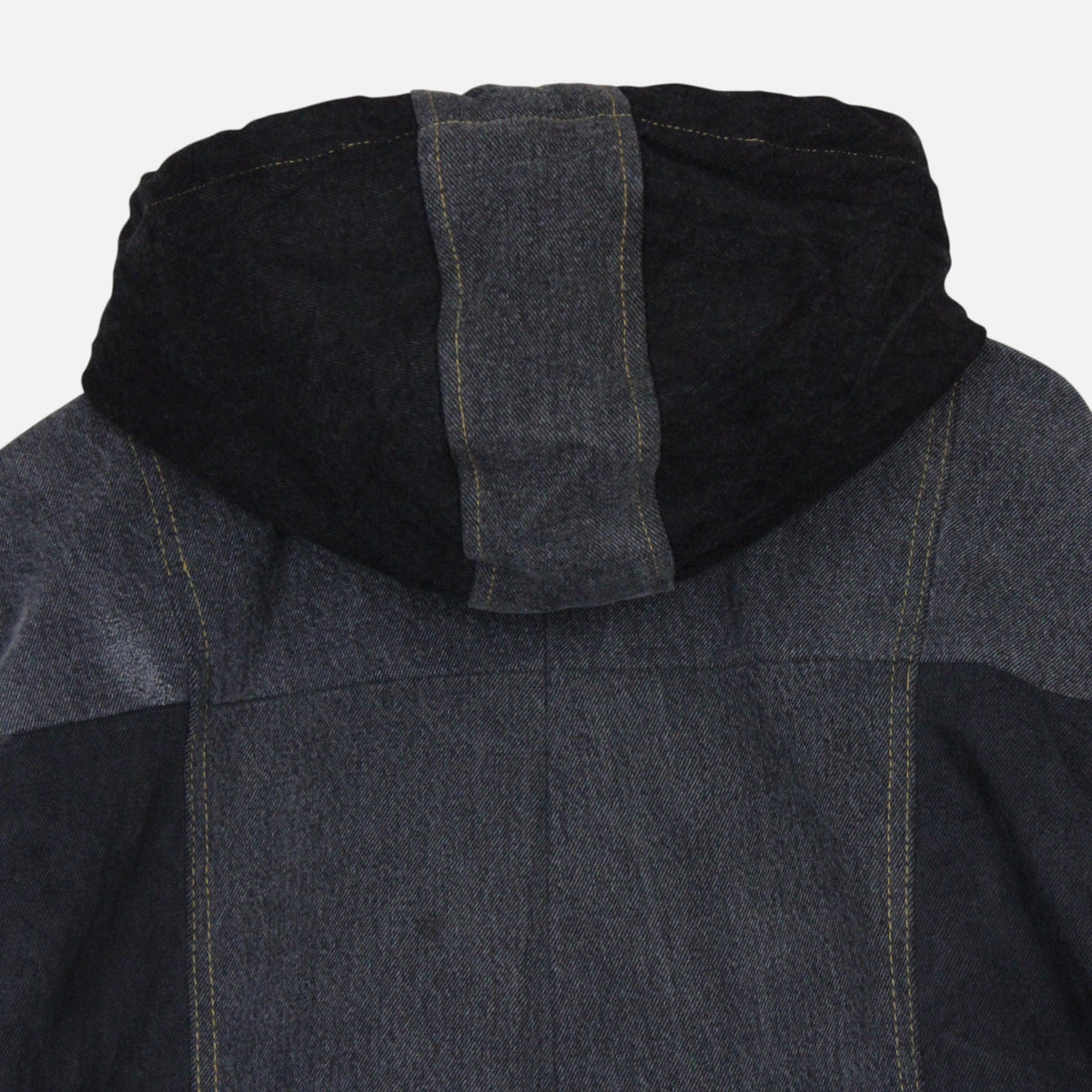 Denim Hooded Jacket | Black