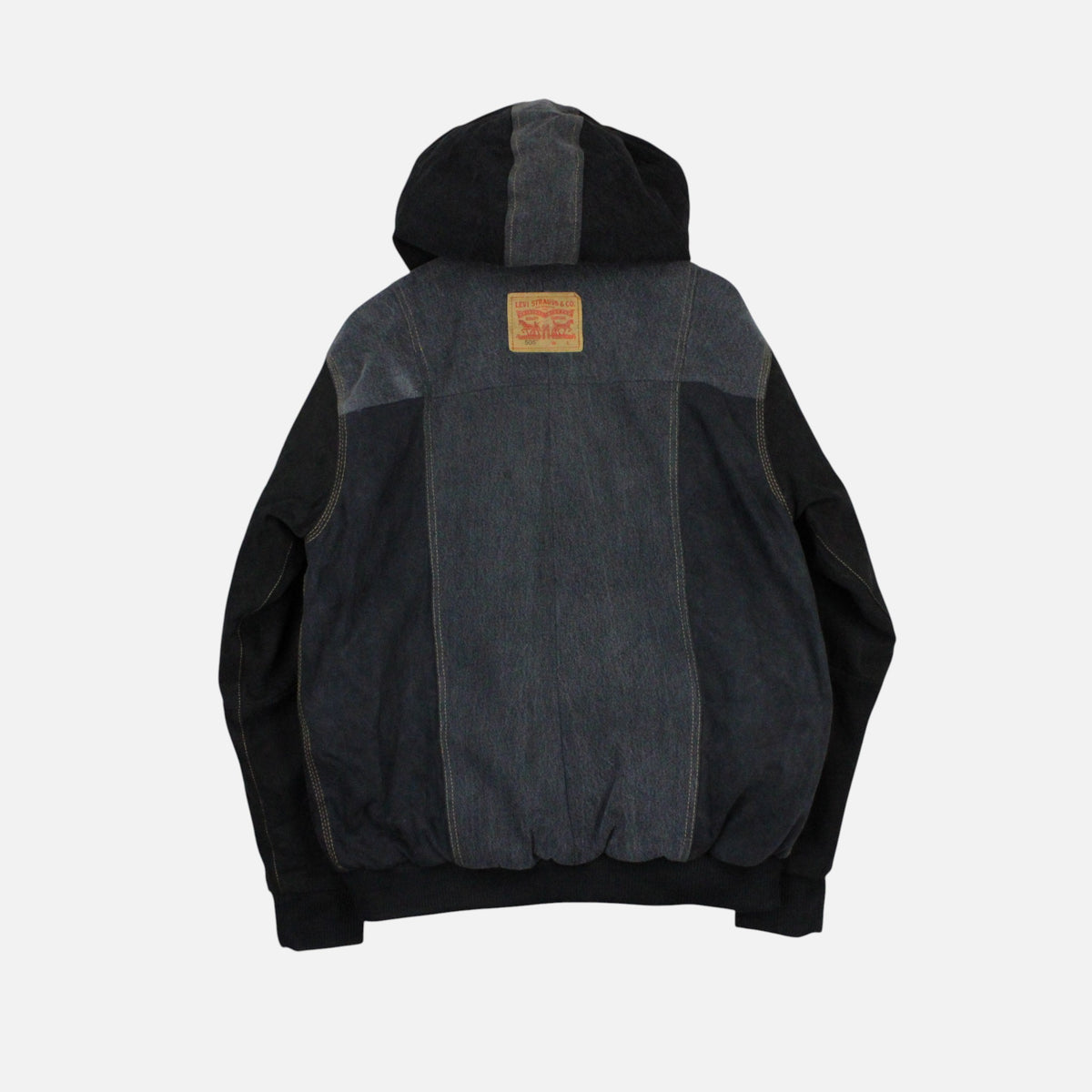 Denim Hooded Jacket | Black