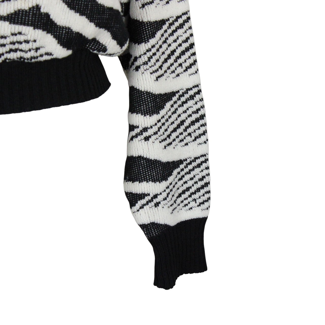 CROP KNIT Reworked Jumper Black | Medium