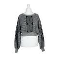 CROP KNIT Reworked Jumper Grey| Medium