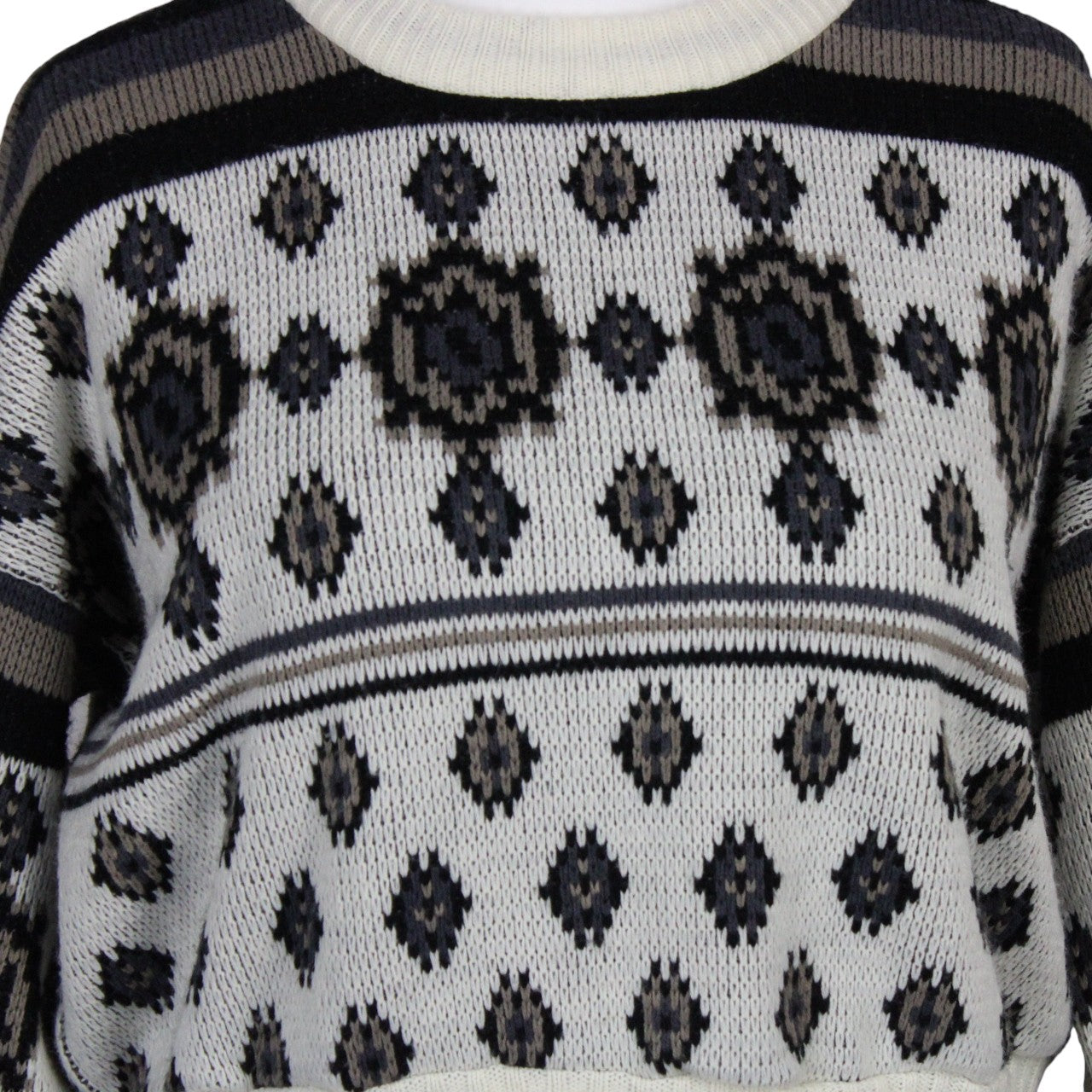 CROP KNIT Reworked Jumper Cream | Small