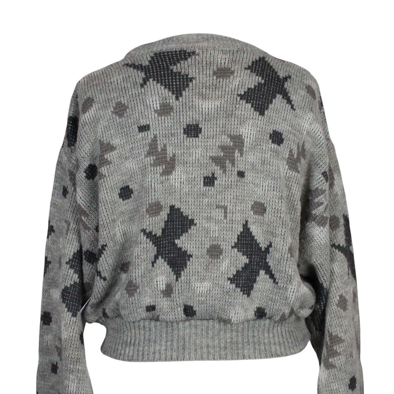 CROP KNIT Reworked Jumper Grey | Mediun
