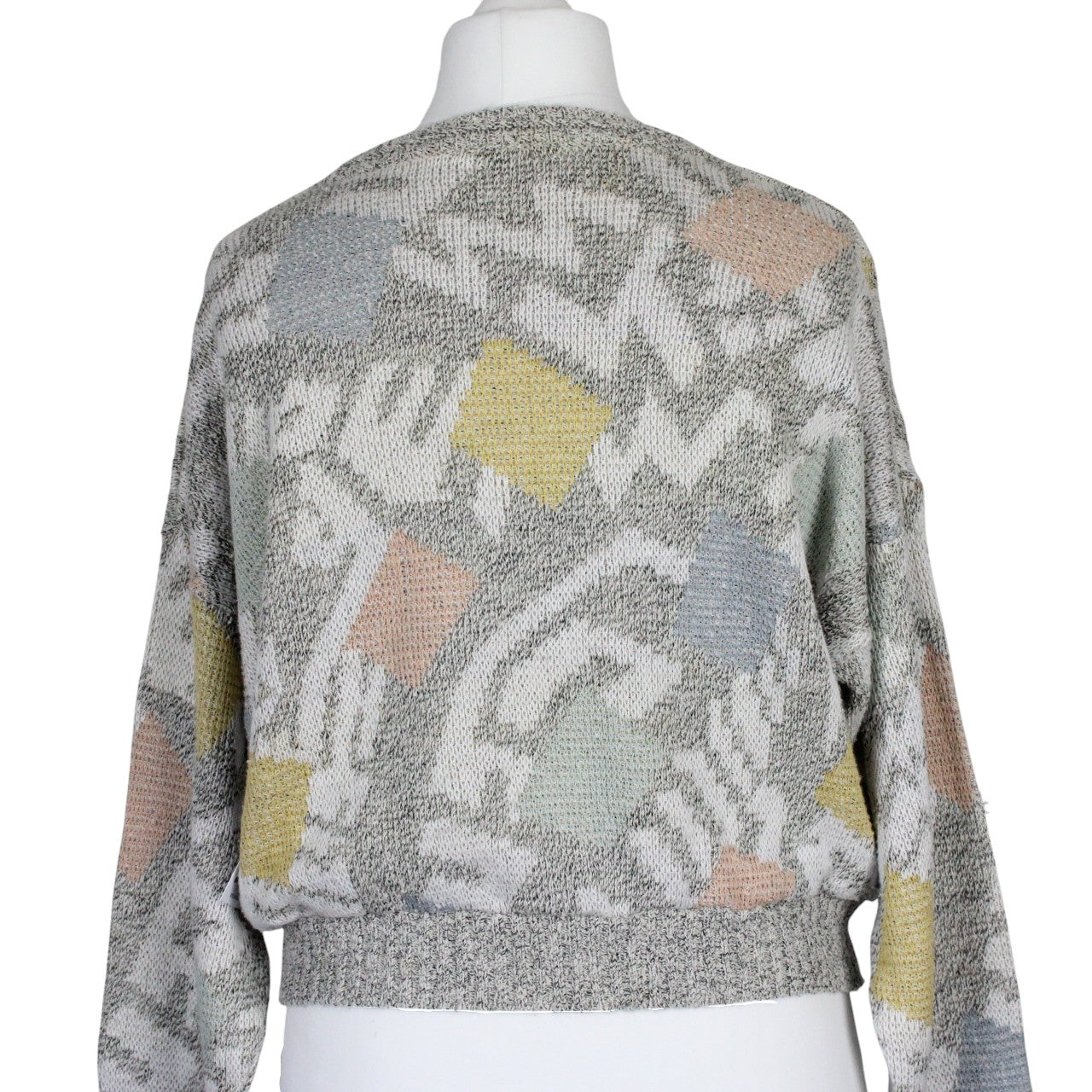 CROP KNIT Reworked Jumper Grey | Small