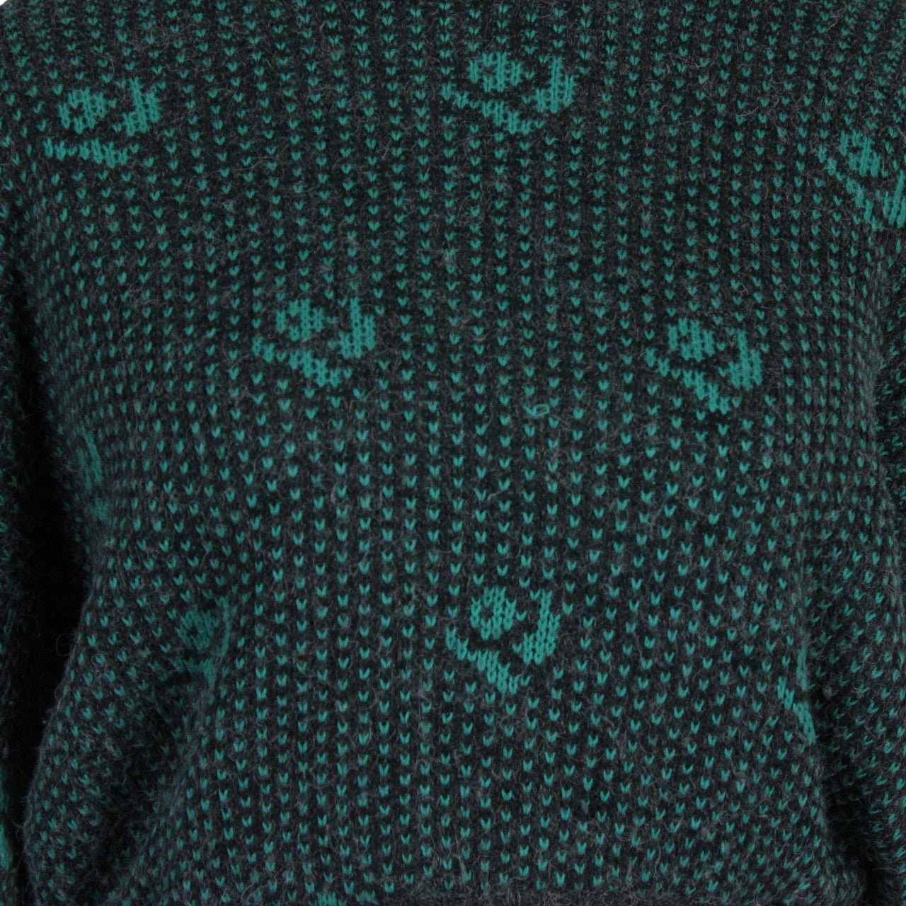 CROP KNIT Reworked Jumper Green | Small