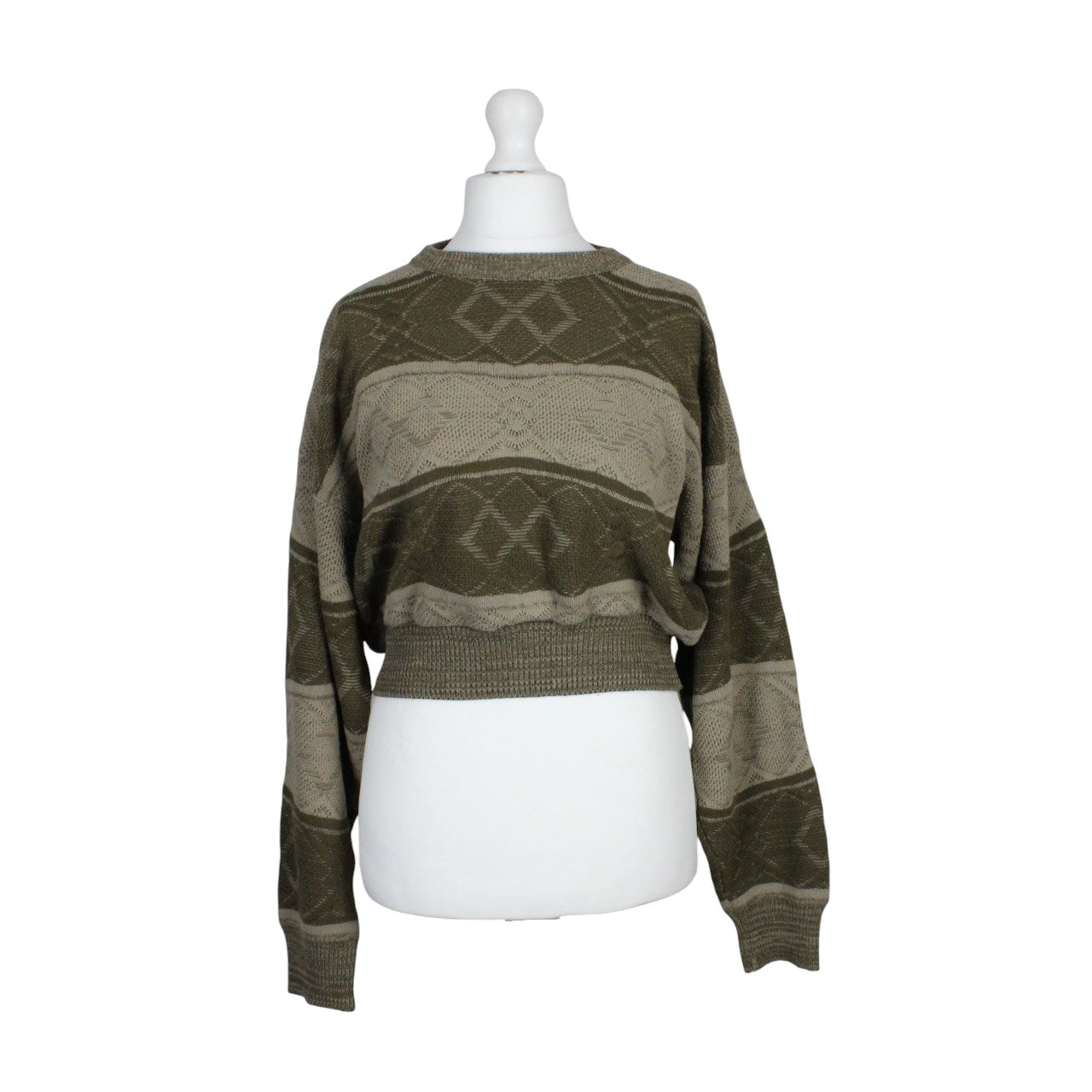 CROP KNIT Reworked Jumper Brown | Medium