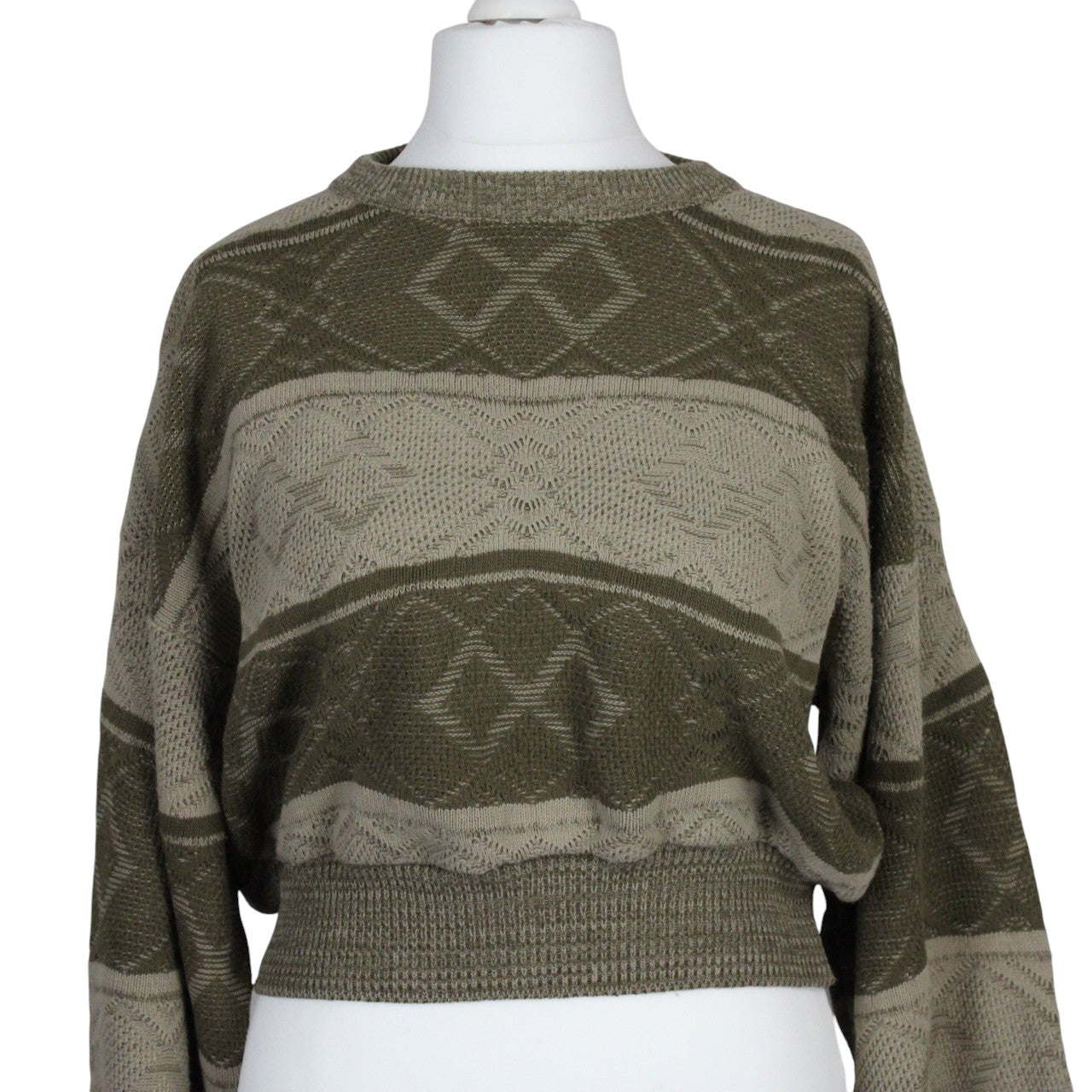 CROP KNIT Reworked Jumper Brown | Medium