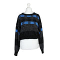 Womens Reworked Crop Knit Jumper Blue | Medium