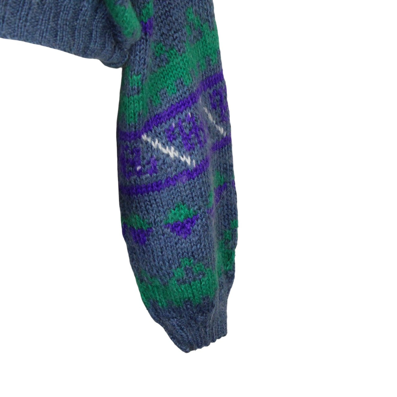 Womens Reworked Crop Knit Jumper Purple | Large