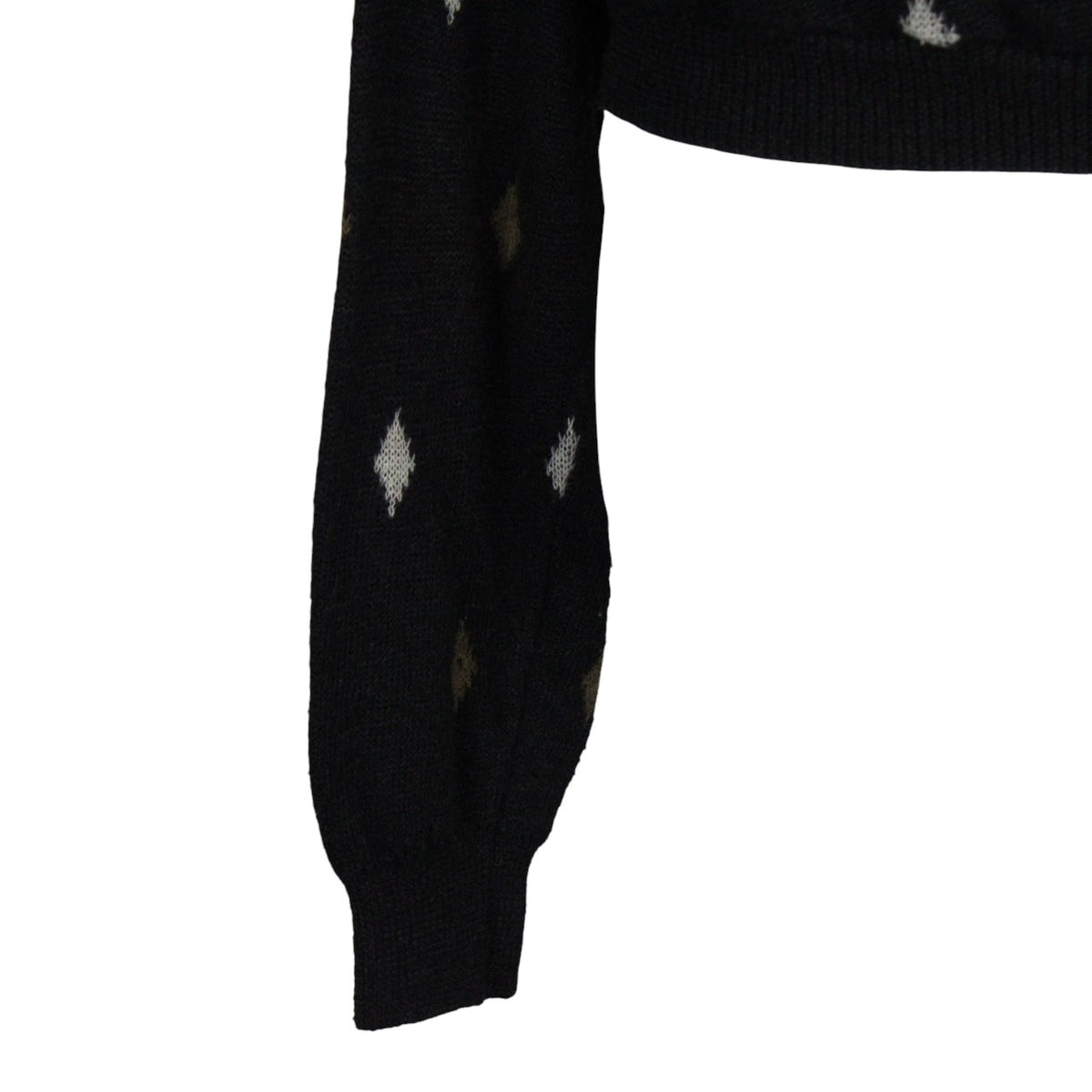 CROP KNIT Reworked Jumper Black | Medium
