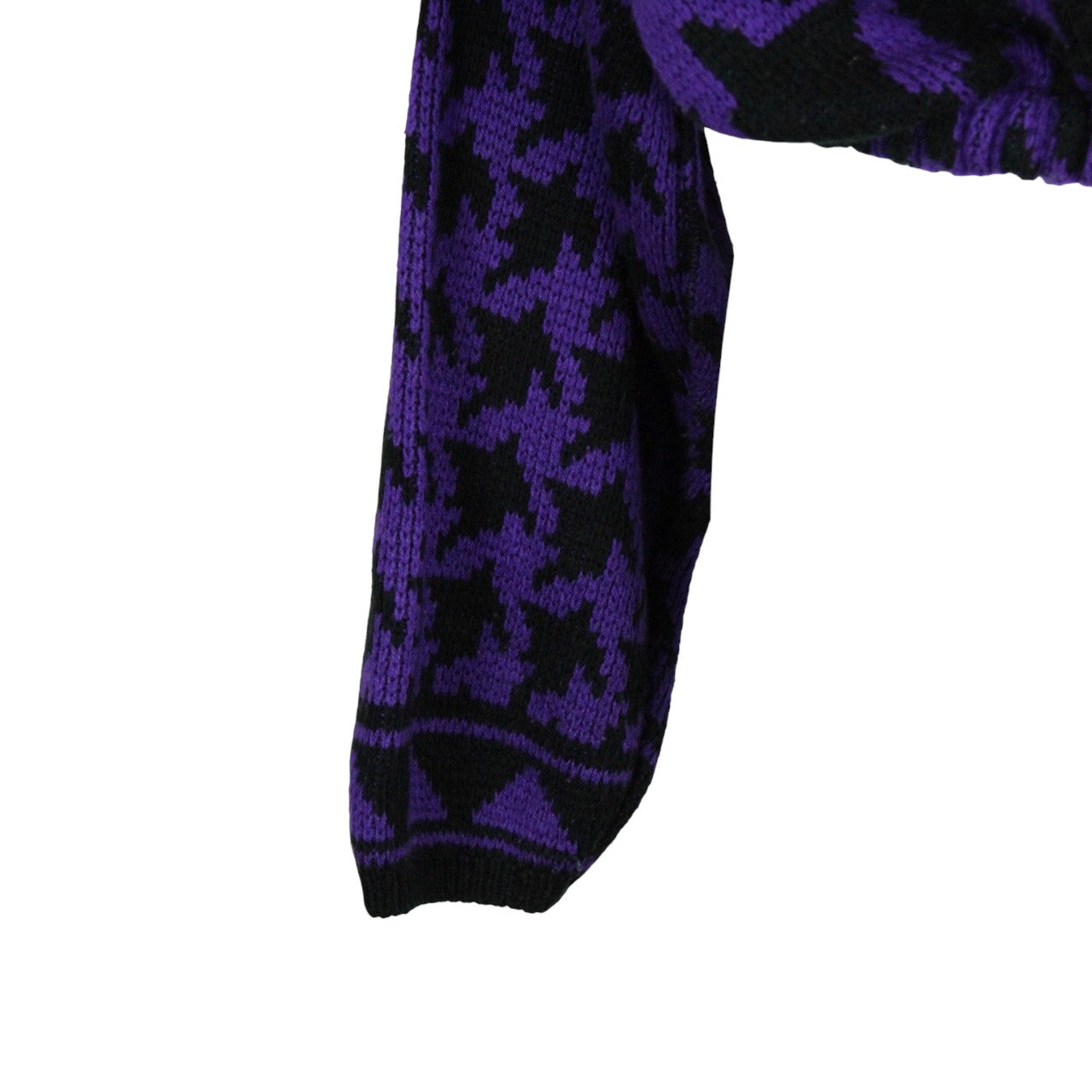 Womens Reworked Crop Knit Jumper Purple | Large