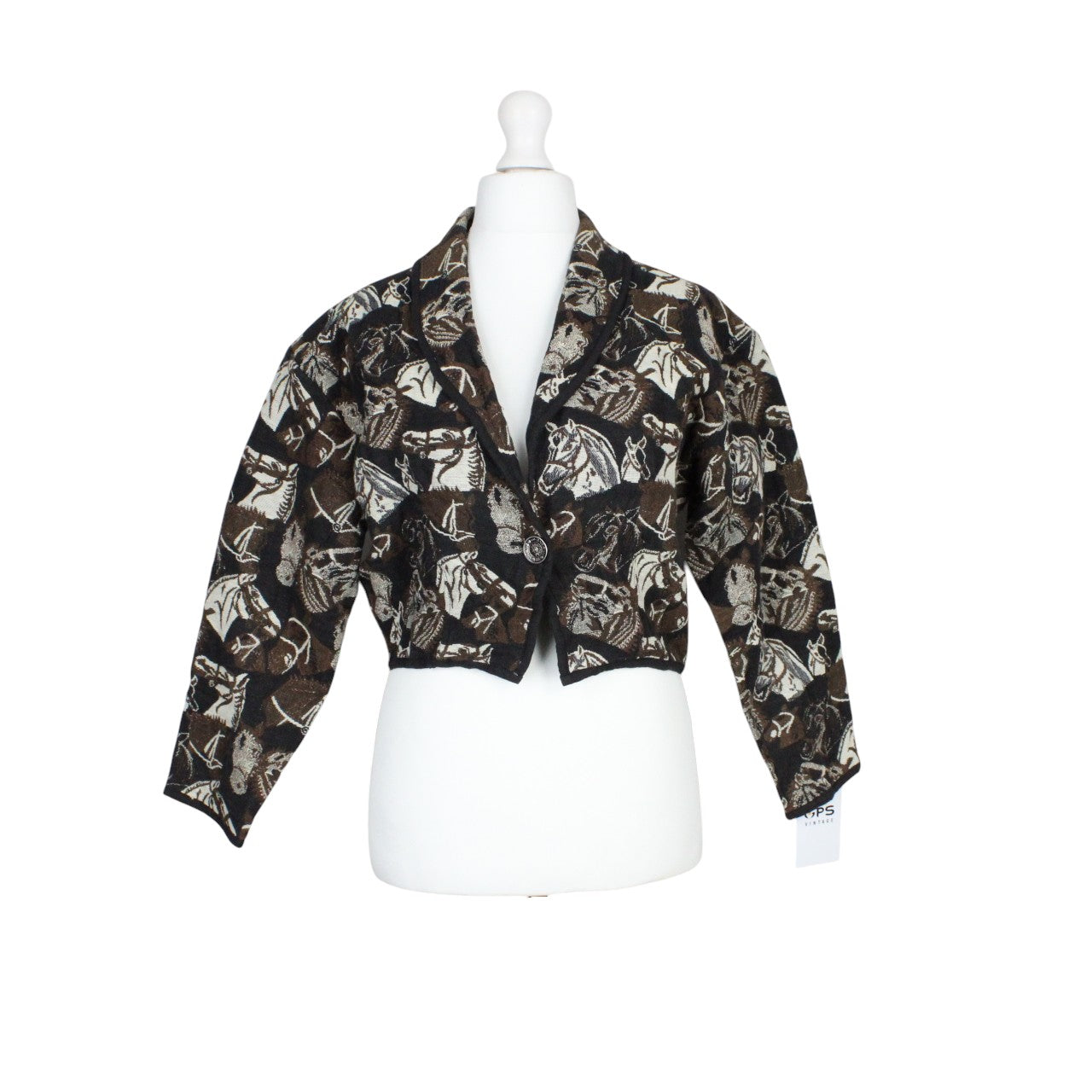 Womens Reworked Tapestry Jacket Brown & Black | Small