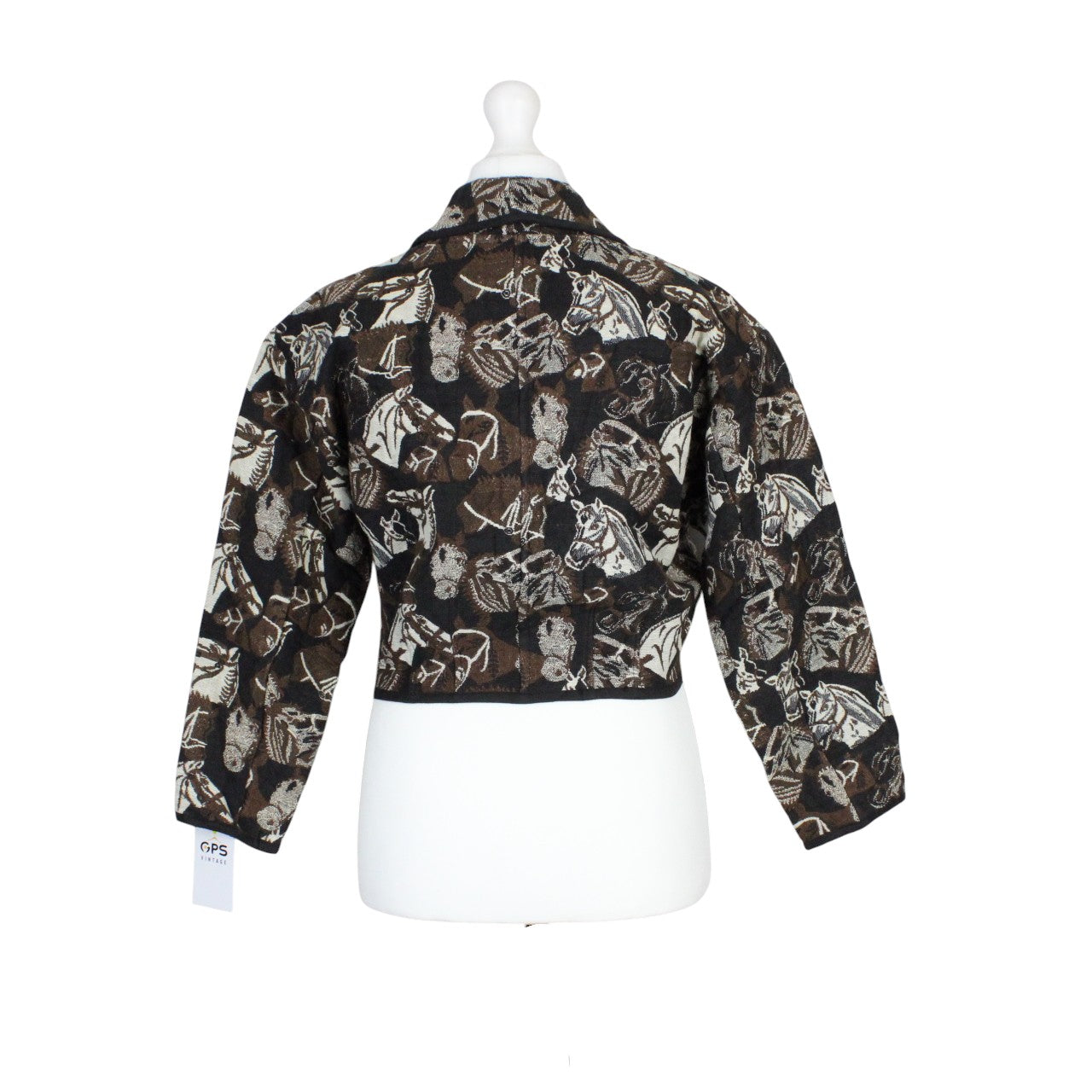 Womens Reworked Tapestry Jacket Brown & Black | Small