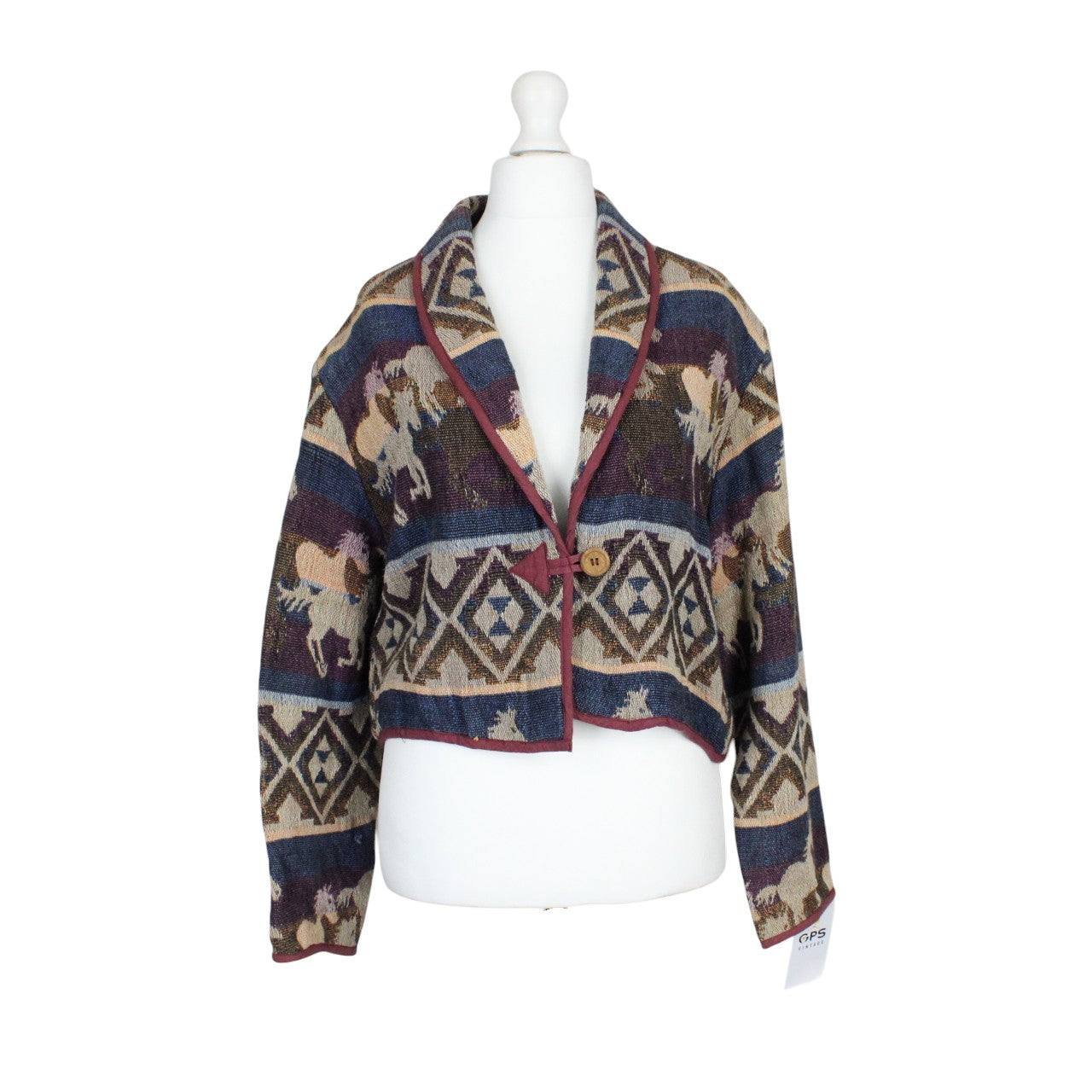 Womens Reworked Tapestry Jacket Multicolour | Large