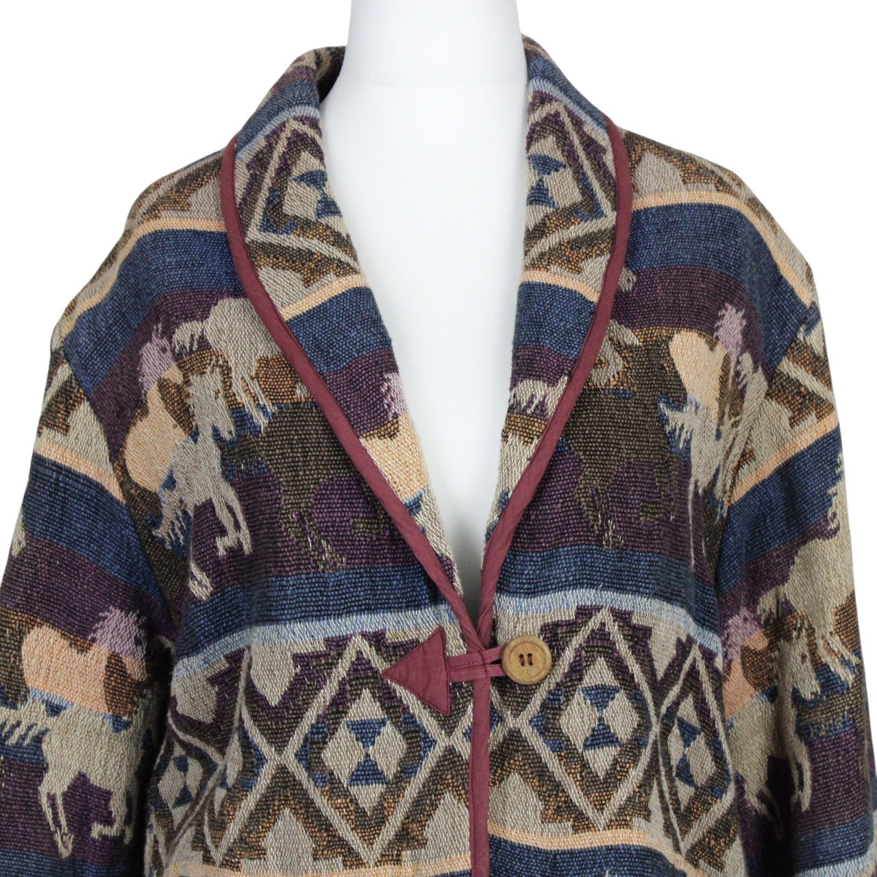 Womens Reworked Tapestry Jacket Multicolour | Large