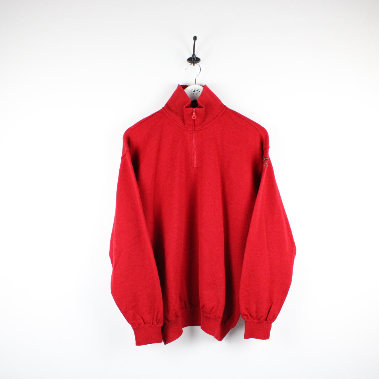 PAUL & SHARK 1/4 Zip Knit Sweatshirt Red | Large