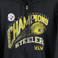 NFL REEBOK Pittsburgh STEELERS Hoodie Black | Medium