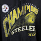 NFL REEBOK Pittsburgh STEELERS Hoodie Black | Medium