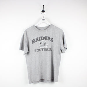 Vintage NFL Oakland RAIDERS T-Shirt Grey | Small