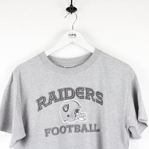 Vintage NFL Oakland RAIDERS T-Shirt Grey | Small