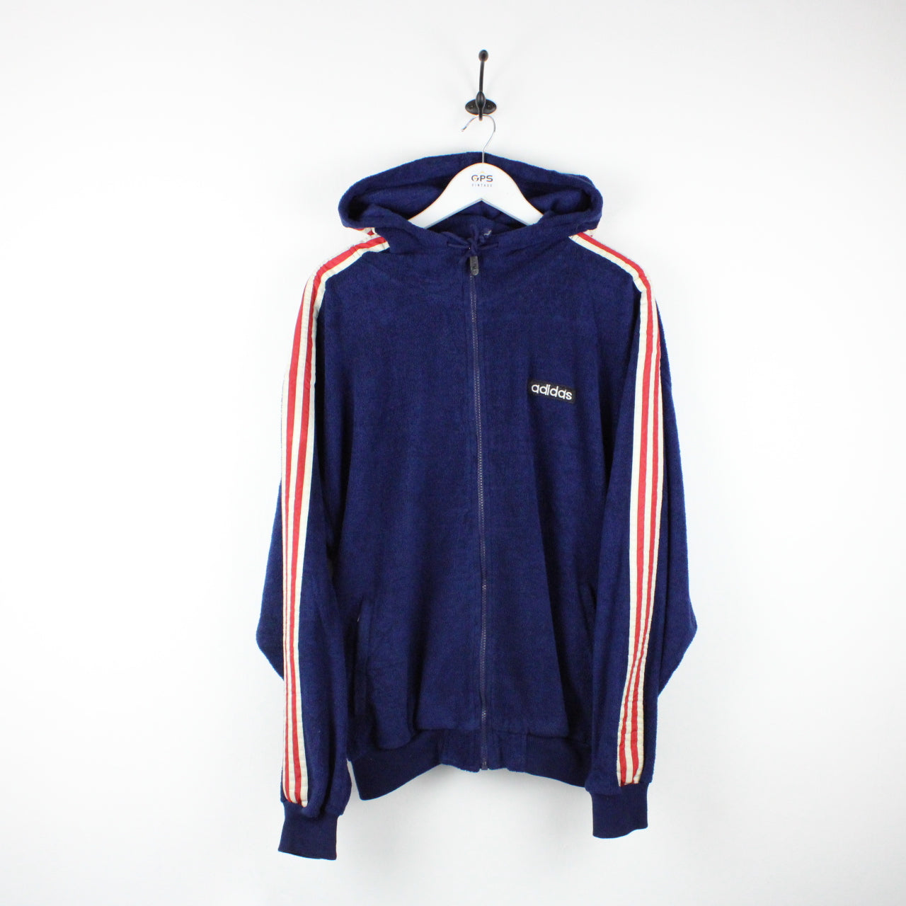 ADIDAS 90s Hoodie Navy Blue | Large