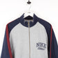 NIKE Zip Sweatshirt Grey | Large