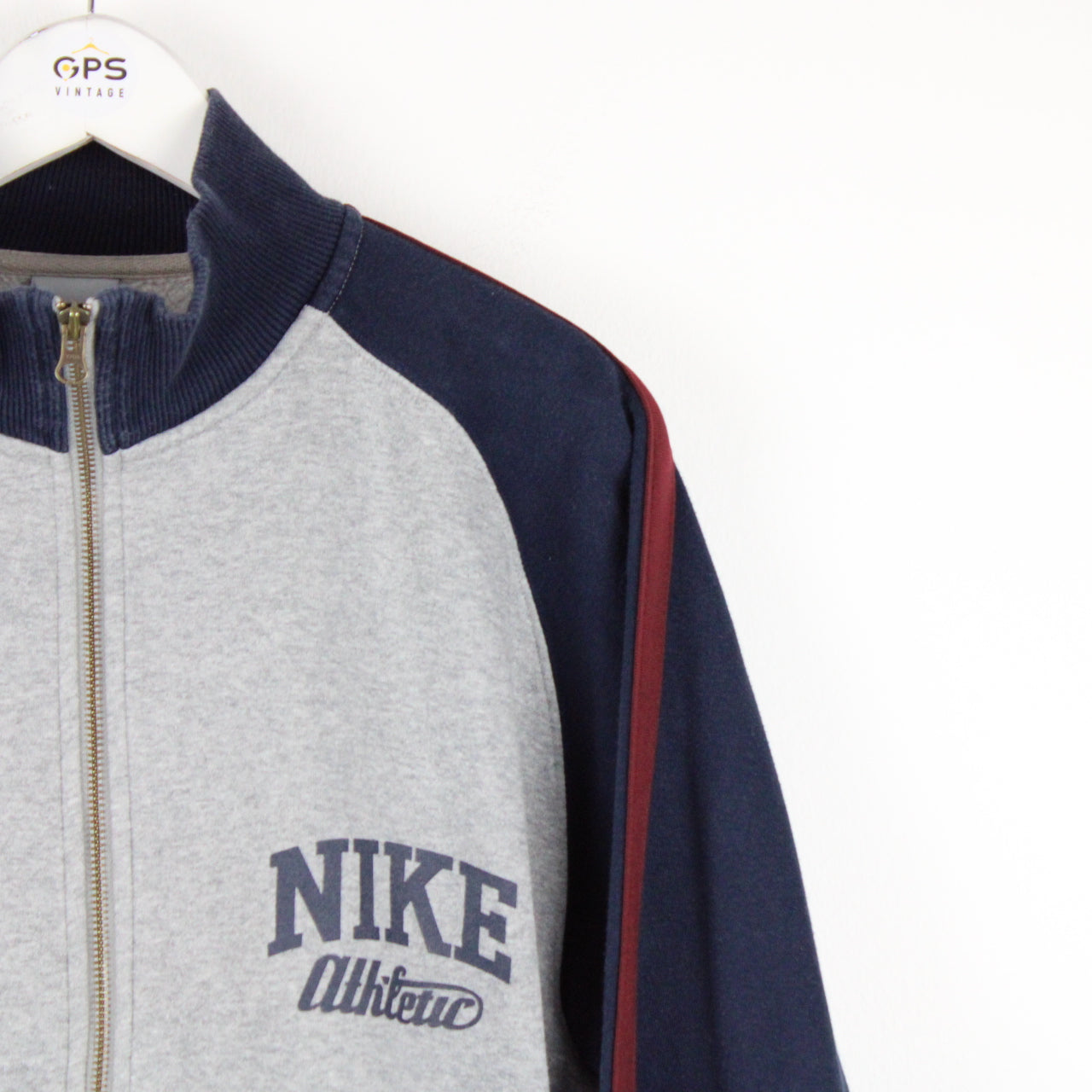 NIKE Zip Sweatshirt Grey | Large