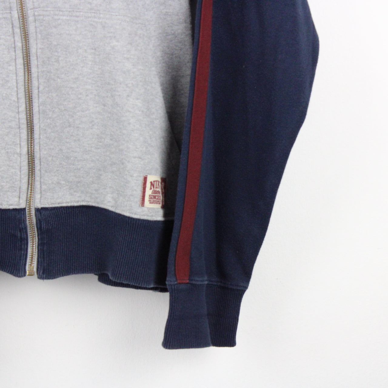 NIKE Zip Sweatshirt Grey | Large