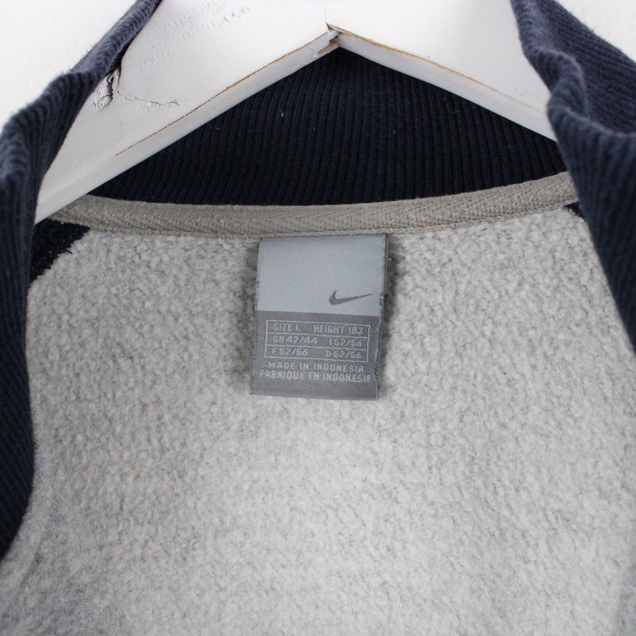 NIKE Zip Sweatshirt Grey | Large