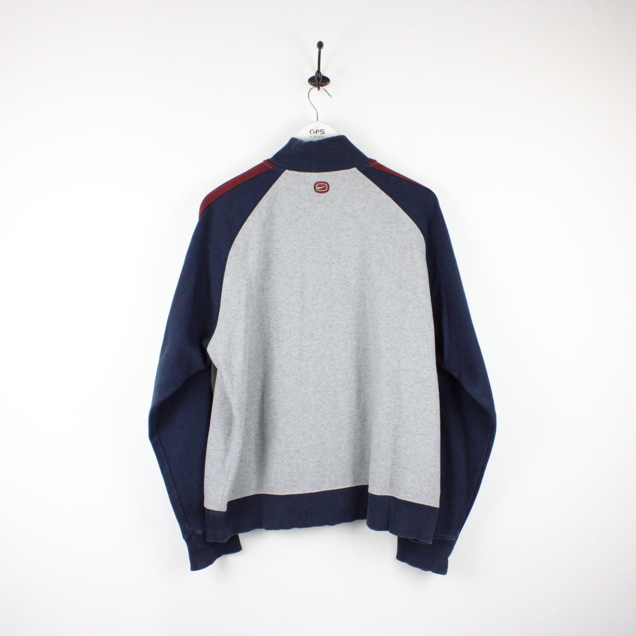 NIKE Zip Sweatshirt Grey | Large