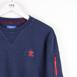 ADIDAS Sweatshirt Navy Blue | Medium
